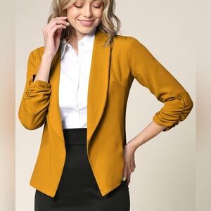 Elegant Mustard Women's Blazer